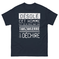 Thumbnail for T-shirt Tanzanie marine - Désolé cet homme est déjà pris par une Tanzanienne