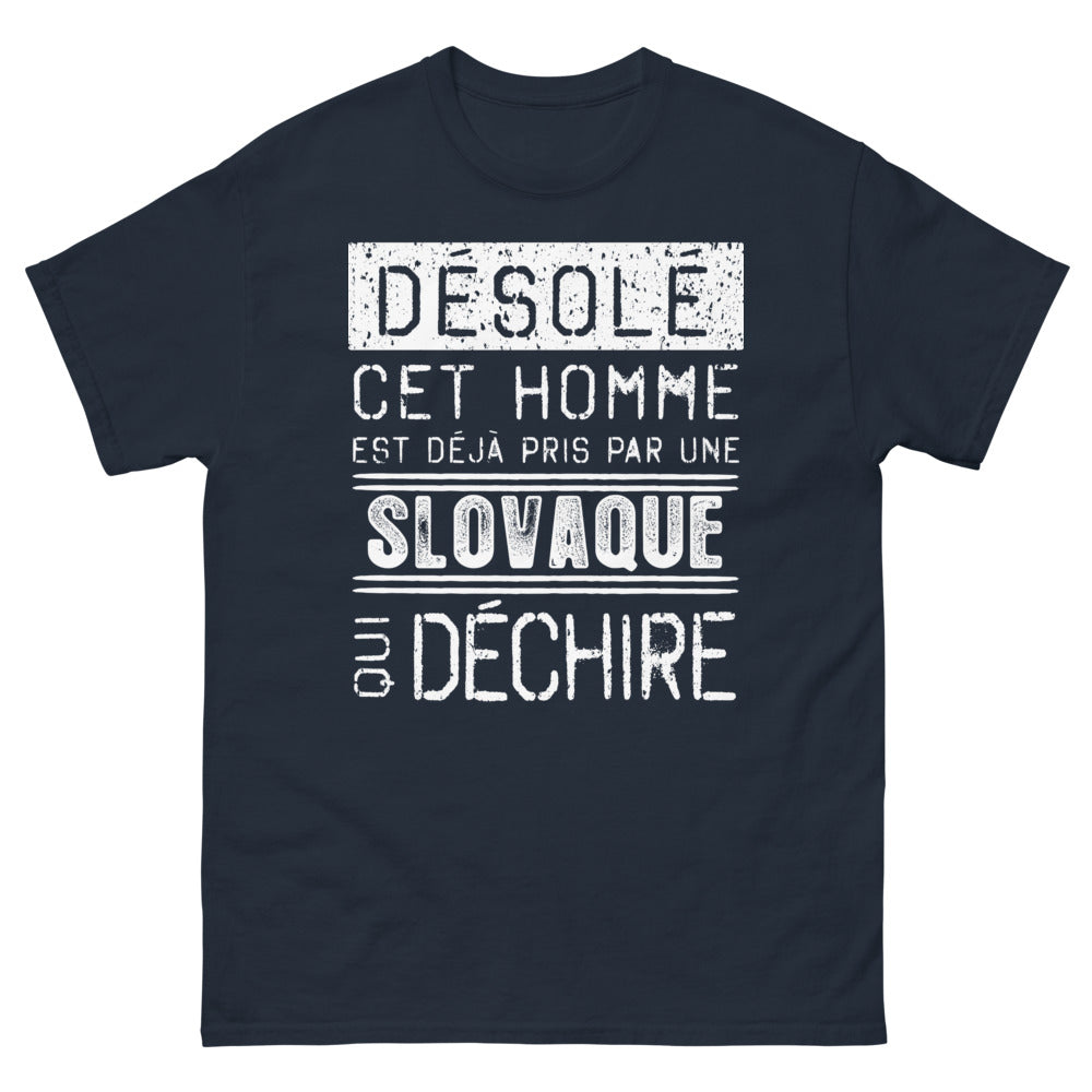 T-shirt Slovaque marine - Déjà pris par une Slovaque géniale