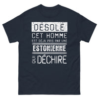 Thumbnail for T-shirt Estonie marine - Désolé, cet homme est déjà pris par une Estonienne