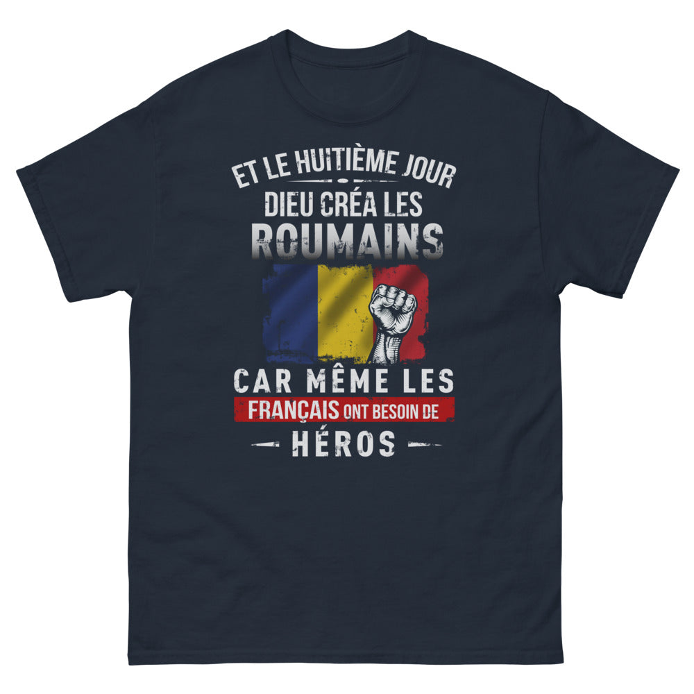T-shirt Roumains marine - Des héros pour la France