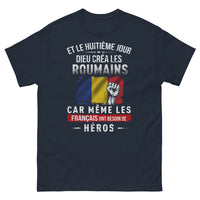Thumbnail for T-shirt Roumains marine - Des héros pour la France