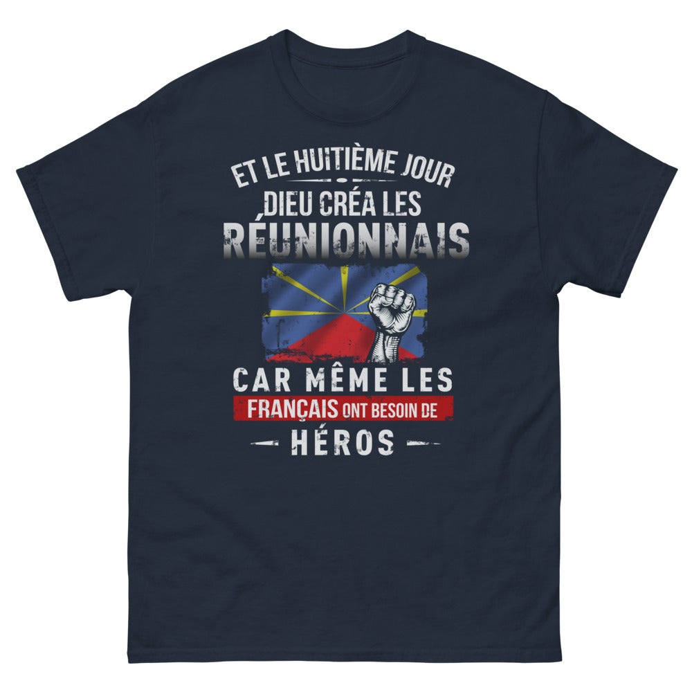 T-shirt Réunionnais marine - Héros du Huitième Jour