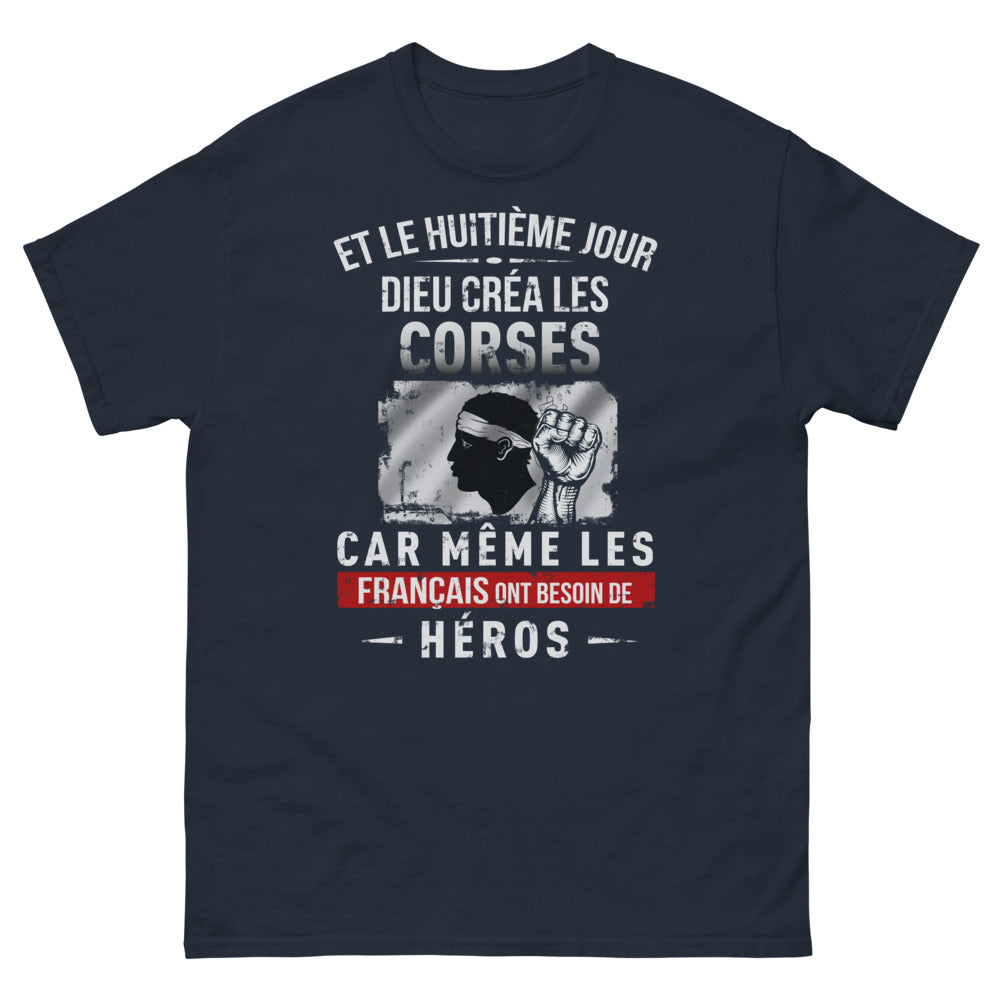 T-shirt Corse marine - Et le huitième jour, Dieu créa les Corses
