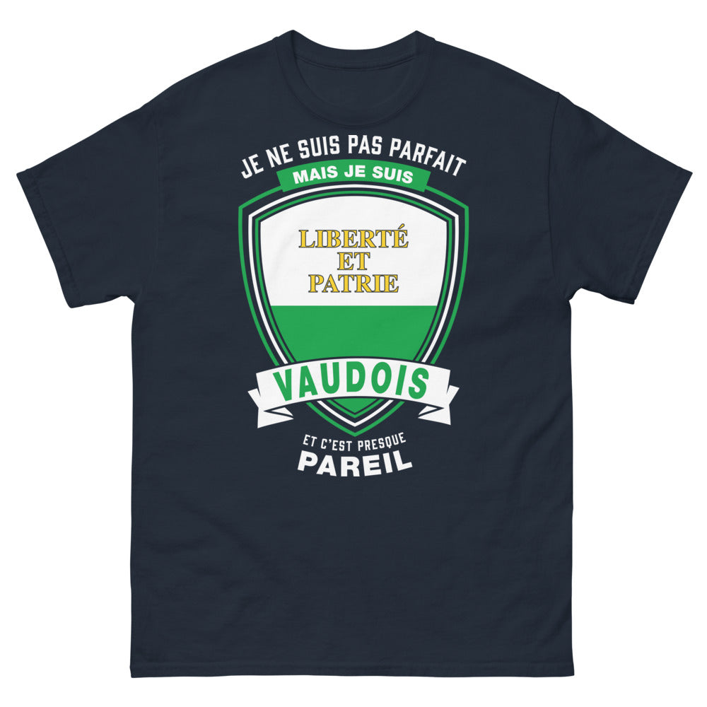 T-shirt Vaudois marine - Liberté et patrie vaudois