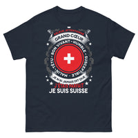 Thumbnail for T-shirt Suisse marine - Râleur mais attentionné