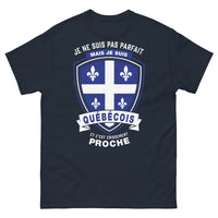 Thumbnail for T-shirt Québécois marine - Je ne suis pas parfait mais je suis Québécois