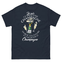 Thumbnail for T-shirt Champagne marine - Je suis la princesse du champagne