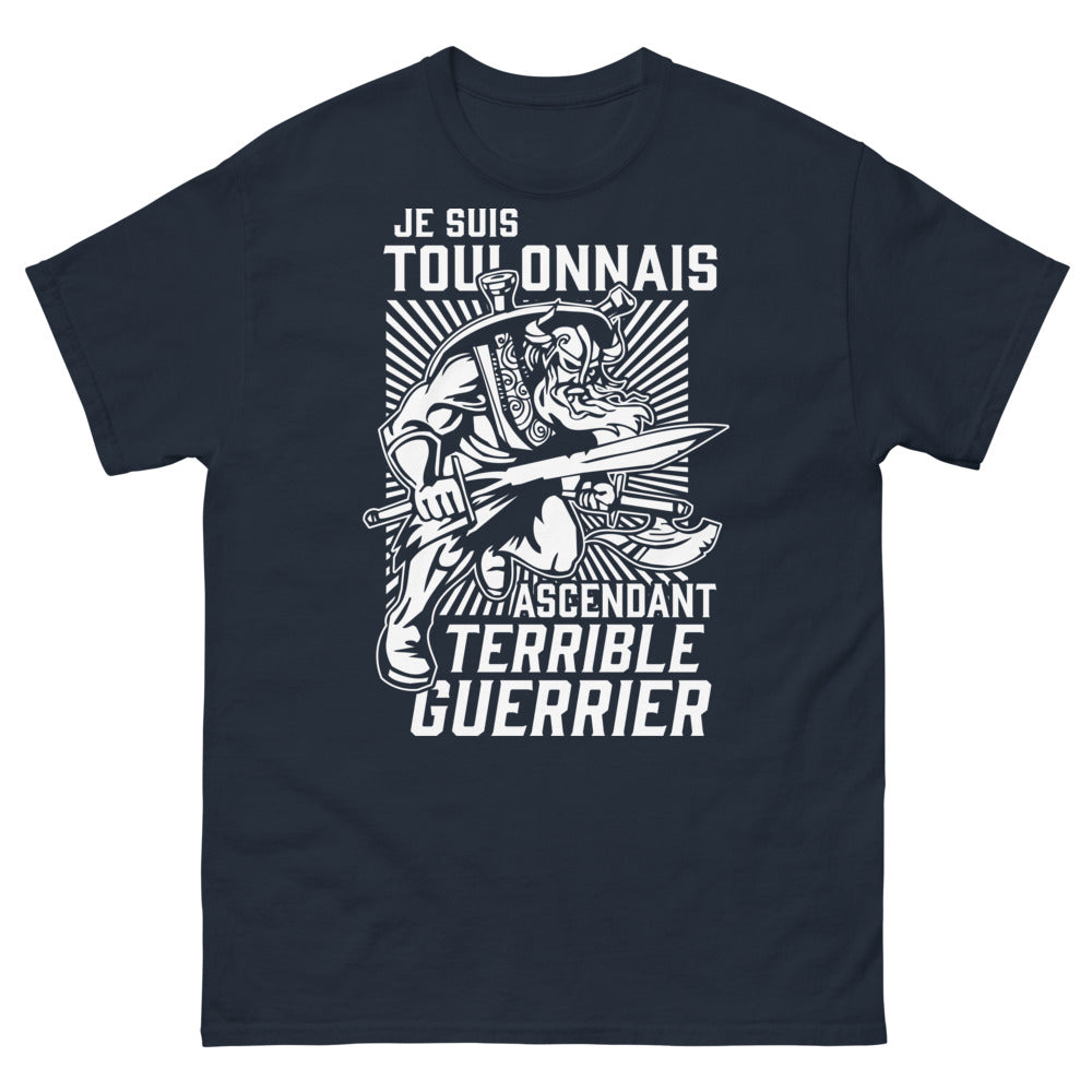 T-shirt Toulonnais marine - Je suis toulonnais ascendant terrible guerrier