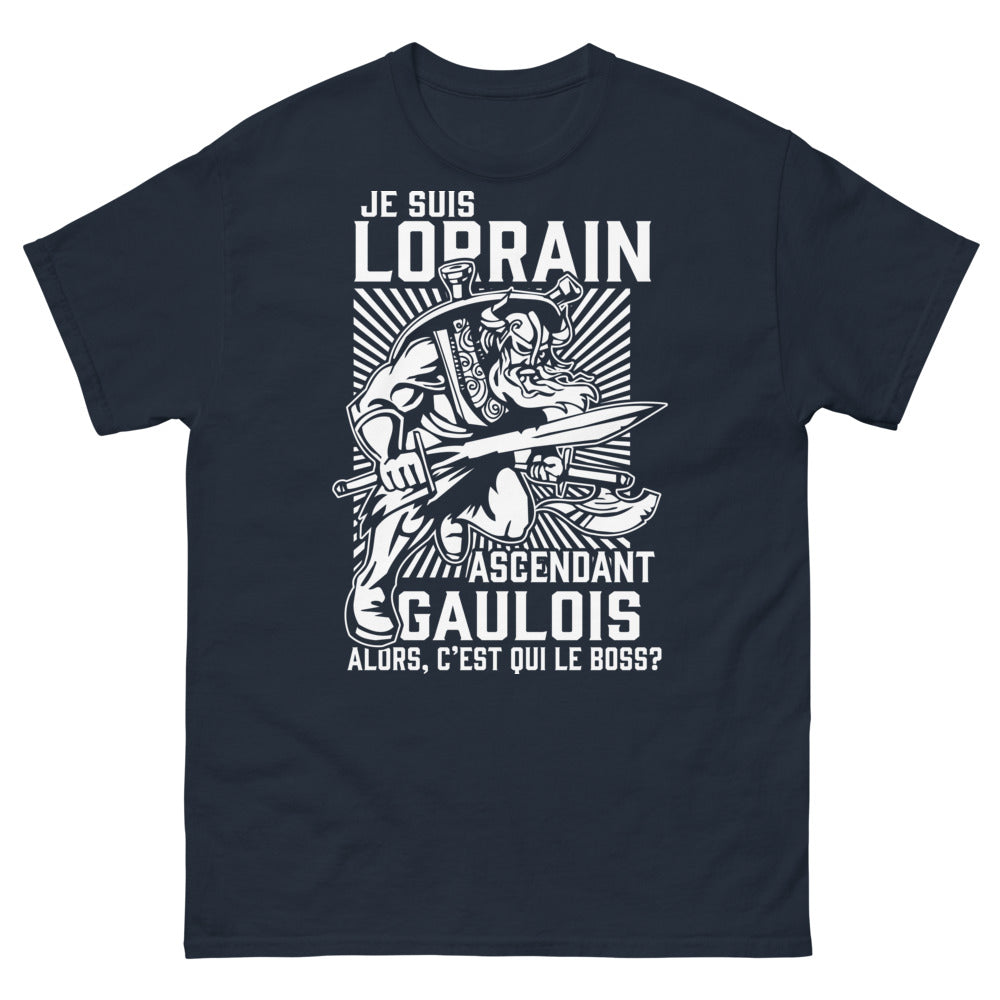 T-shirt Lorraine marine - Je suis Lorrain, Ascendant Gaulois
