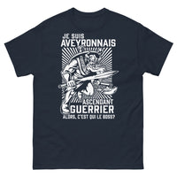 Thumbnail for T-shirt Aveyronnais marine - boss attitude ascendant guerrier