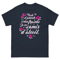 Thumbnail for T-shirt Bretagne marine - Je vis d'amis et d'alcool