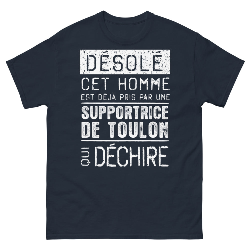 T-shirt Toulon marine - Désolé cet homme est déjà pris par une supportrice de Toulon