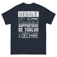 Thumbnail for T-shirt Toulon marine - Désolé cet homme est déjà pris par une supportrice de Toulon