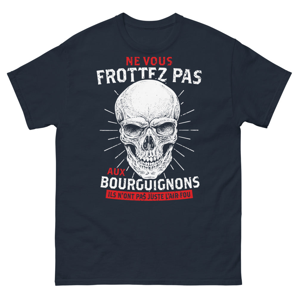T-shirt Bourgogne marine - Ne vous frottez pas aux Bourguignons