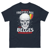 Thumbnail for T-shirt Belgique marine - Ne vous frottez pas aux Belges