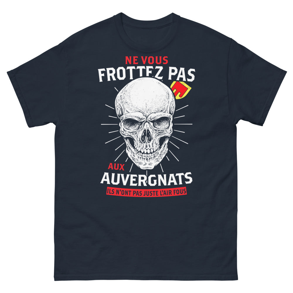 T-shirt Auvergnats marine - Ne vous frottez pas, fierté auvergnate