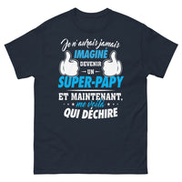 Thumbnail for T-shirt Papy extraordinaire marine - Super papy qui déchire