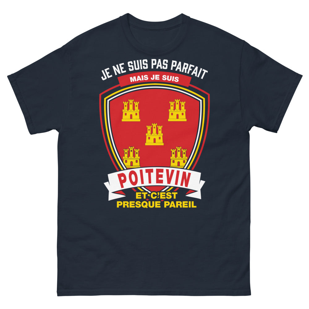 T-shirt Poitevin marine - Je ne suis pas parfait, mais Poitevin