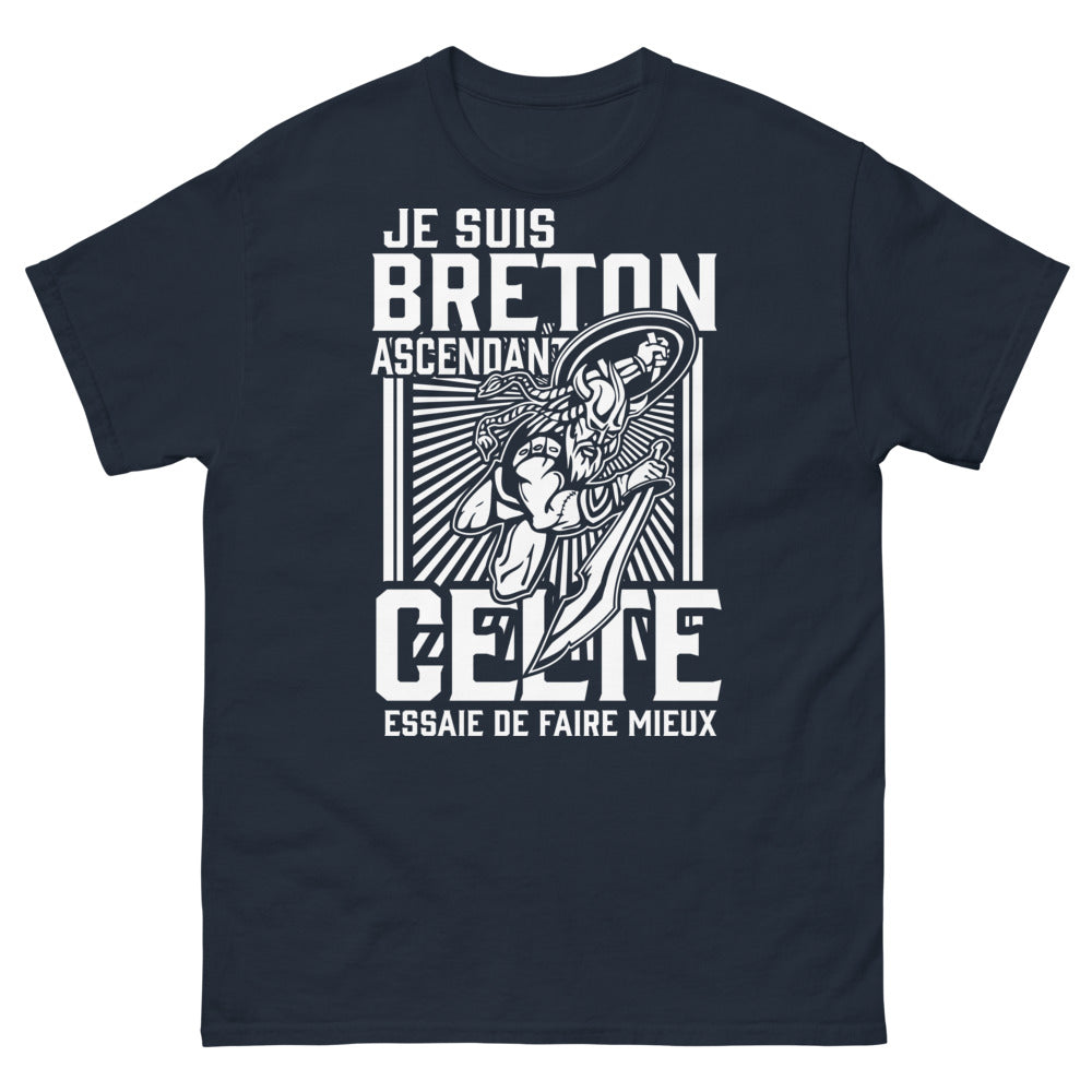 T-shirt Breton ascendant celte marine - Je suis Breton Ascendant Celte