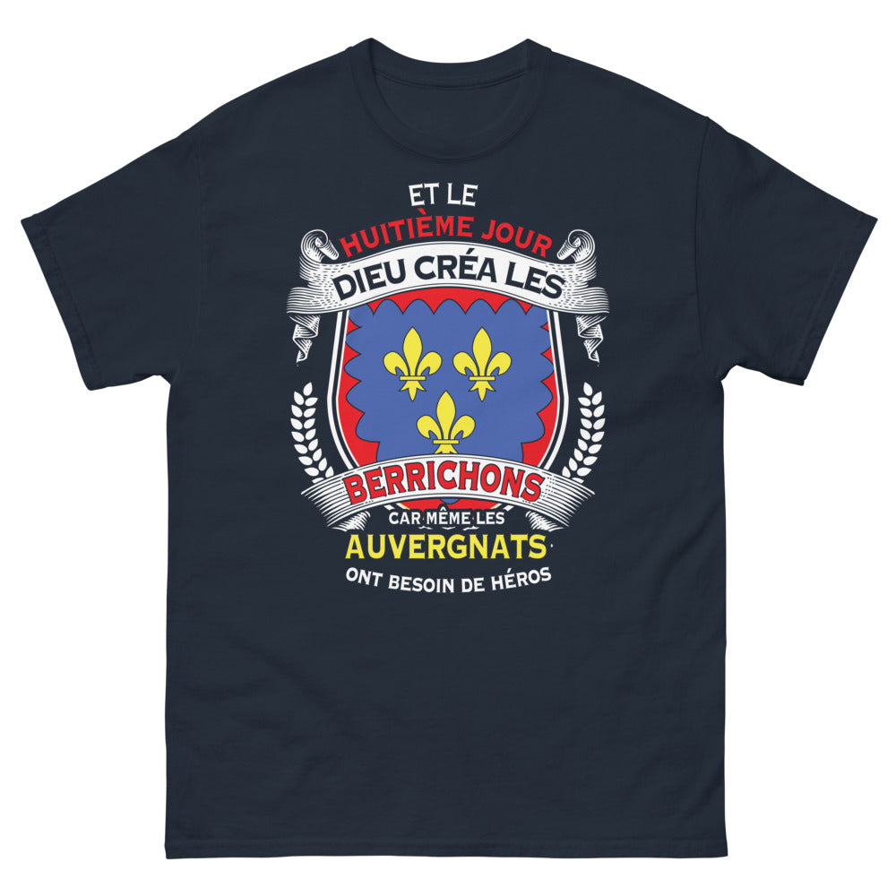 T-shirt Berrichon marine - Et le huitième jour, Dieu créa les Berrichons