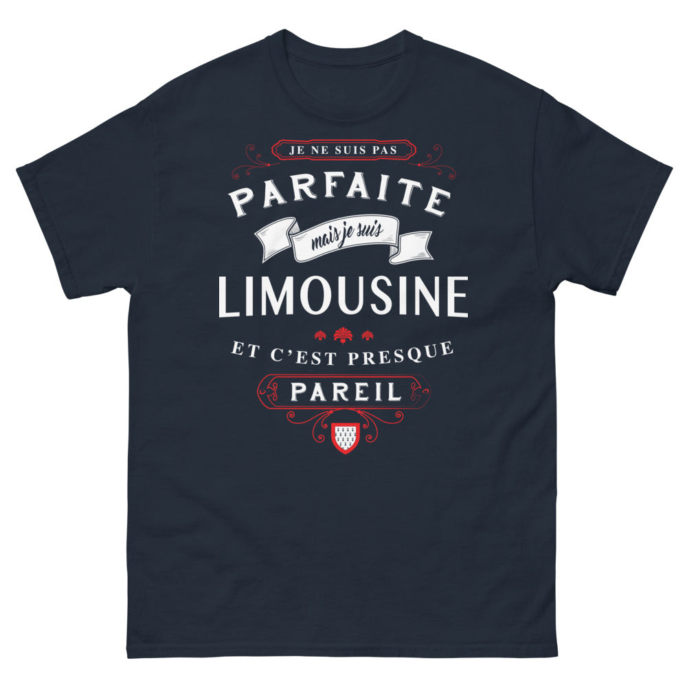 T-shirt Limousine marine - Je ne suis pas parfaite, mais presque