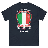 Thumbnail for T-shirt Neuchâtelois marine - Je ne suis pas parfait, presque pareil