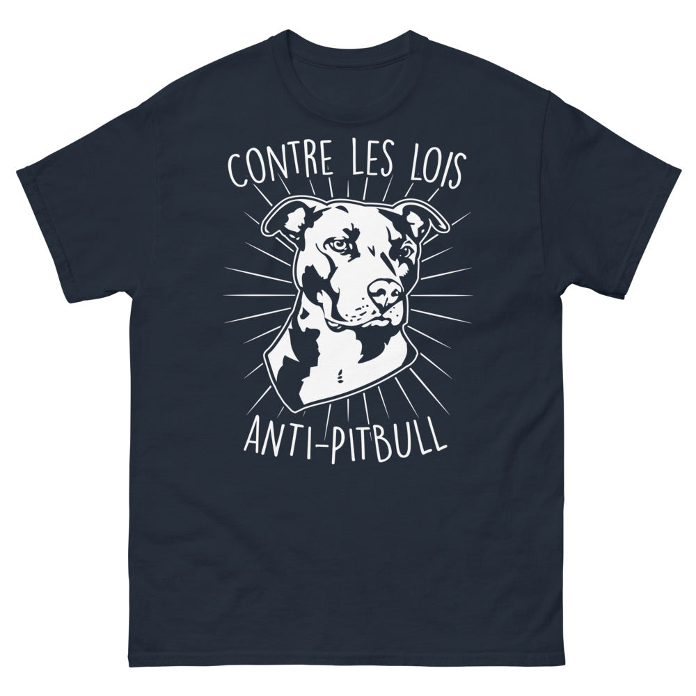 T-shirt Anti-Lois Pitbull marine - Fier supporter