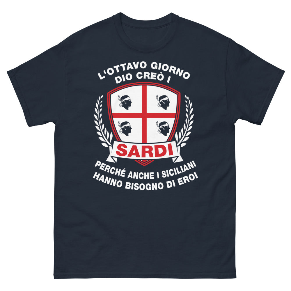 T-Shirt Sardegna blu - L'Ottavo Giorno Dio Creò i Sardi