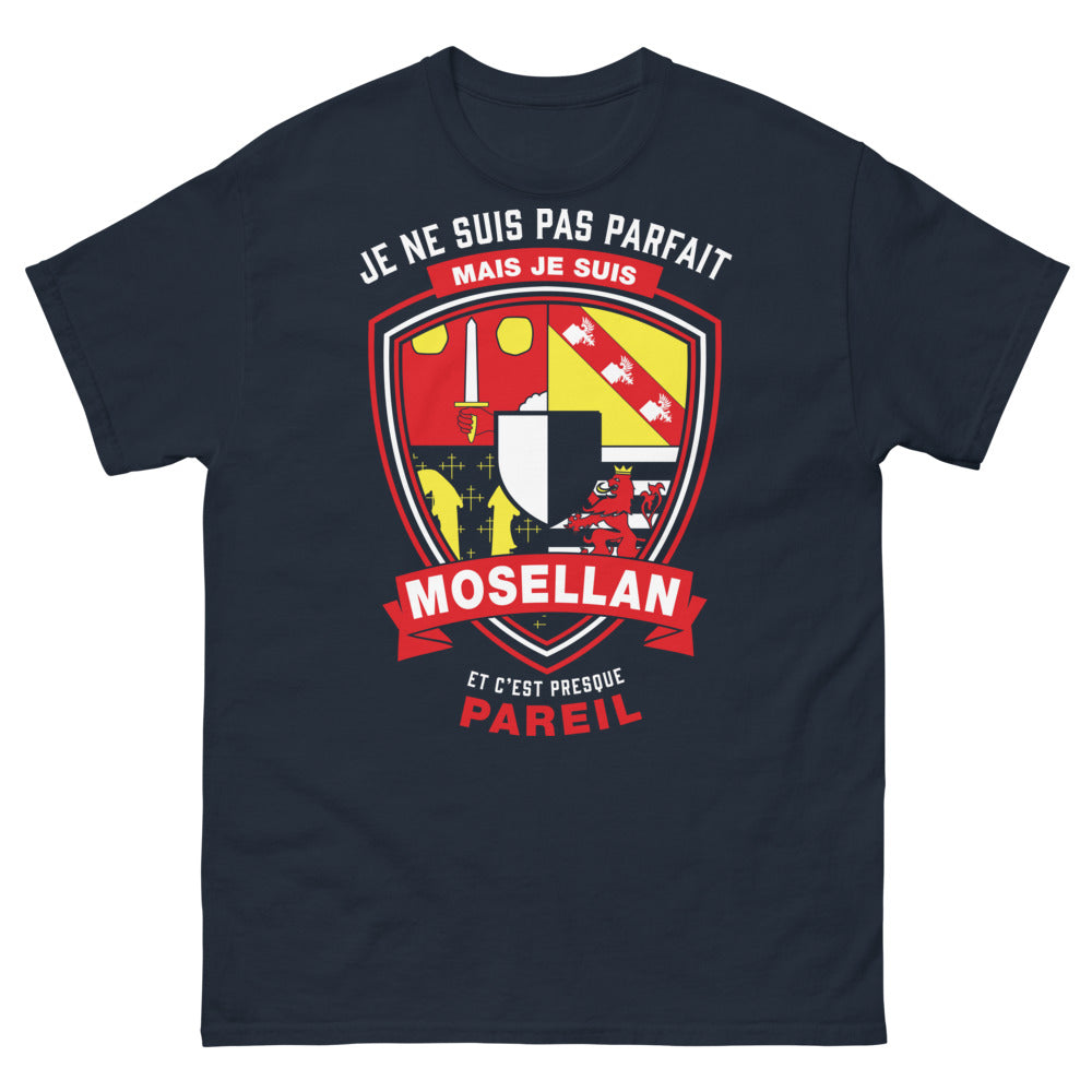 T-shirt Mosellan marine - fierté mosellane et autodérision