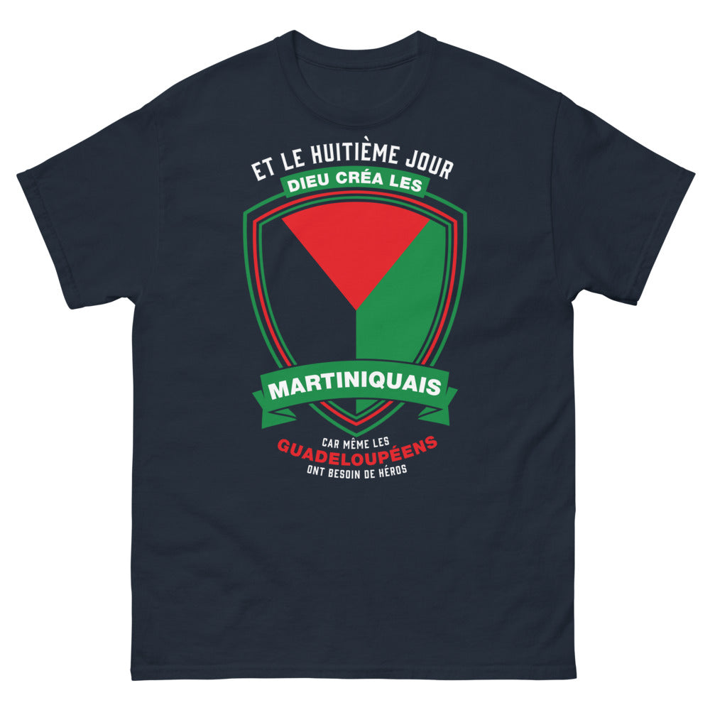 T-shirt Martinique marine - Et le huitième jour, Dieu créa les Martiniquais