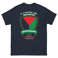 Thumbnail for T-shirt Martinique marine - Et le huitième jour, Dieu créa les Martiniquais