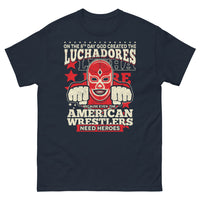 Thumbnail for T-shirt Lucha libre marine - Héros du catch, humour divin