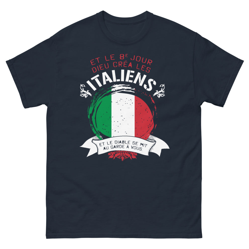 T-shirt Italiens marine - Et le 8e jour, Dieu créa les Italiens