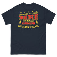 Thumbnail for T-shirt Guadeloupéen marine - Et le 8e jour, Dieu créa les Guadeloupéens