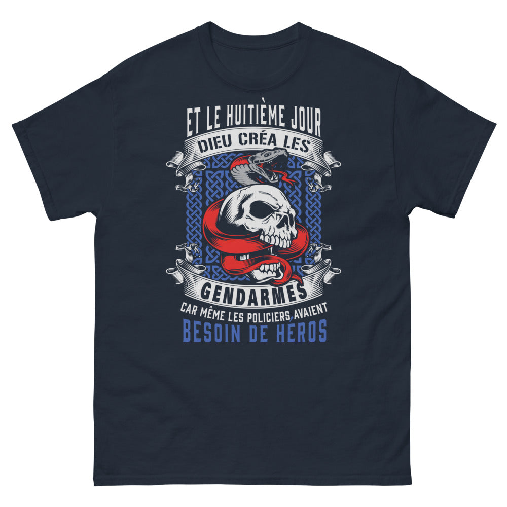 T-shirt Gendarme marine - Héros du huitième jour, humour et fierté