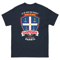 Thumbnail for T-shirt Gaspésie marine - Je ne suis pas parfait, mais je suis Gaspésien
