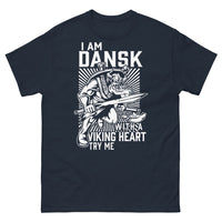 Thumbnail for T-shirt Danemark marine - Danish with a Viking Heart, Try Me
