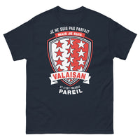 Thumbnail for T-shirt Valaisan marine - Je ne suis pas parfait mais je suis Valaisan