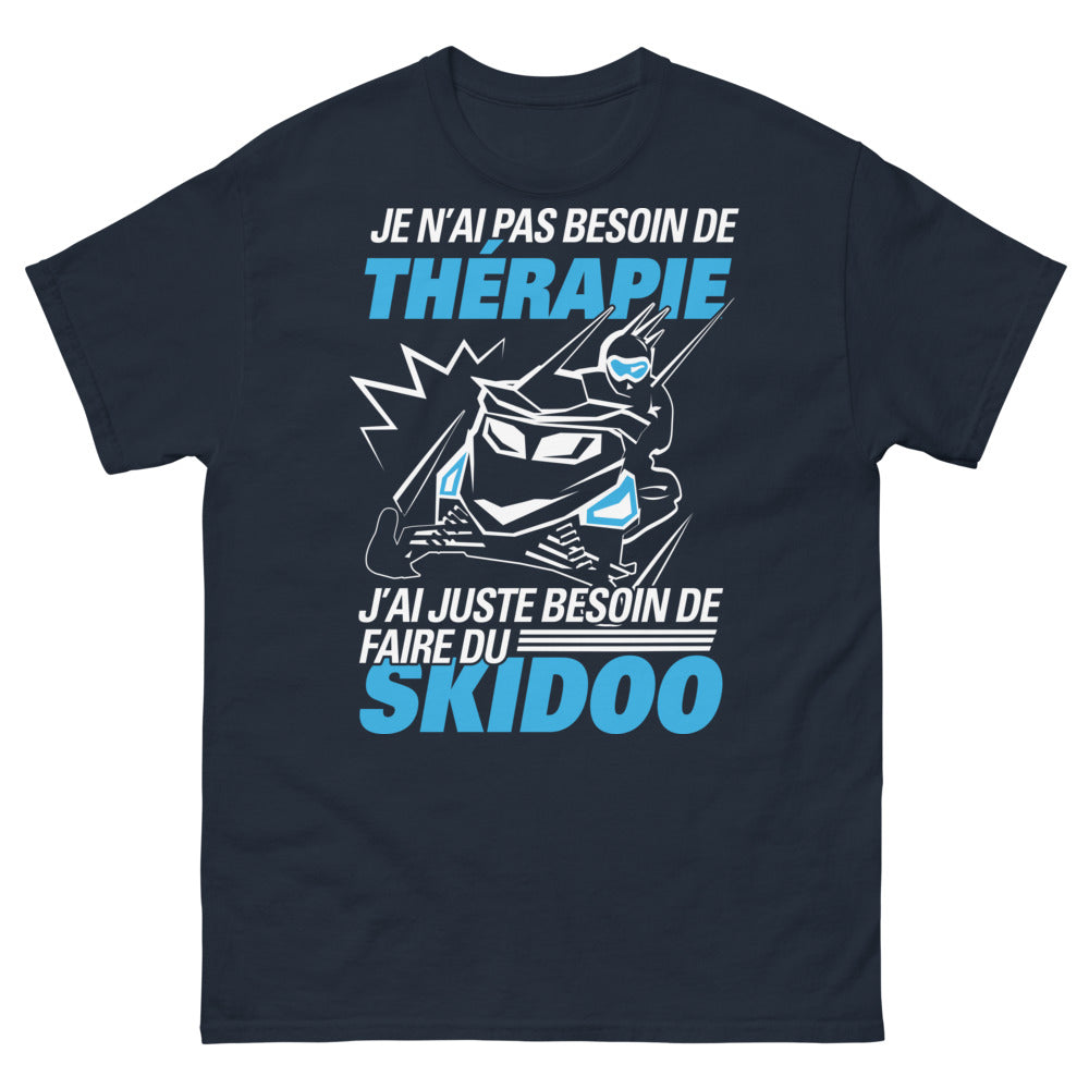 T-shirt Skidoo marine - Pas besoin de thérapie, juste de neige