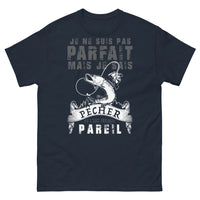 Thumbnail for T-shirt Pêcheur au grand cœur marine - Je sais pêcher