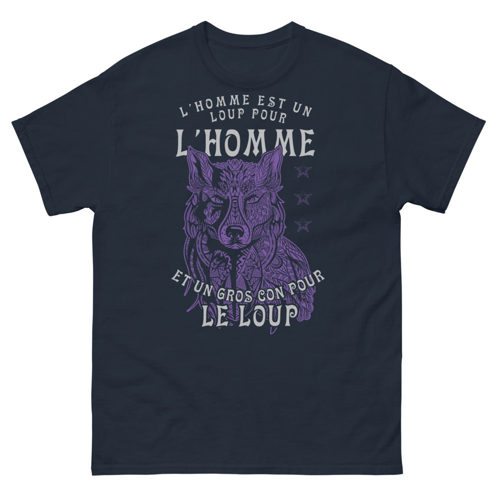 T-shirt Citation loup marine - Humour cynique : L'homme est un loup pour l'homme