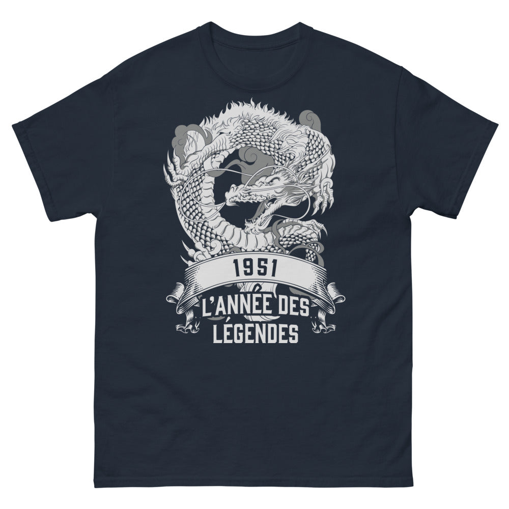 T-shirt 1951 Année des légendes marine - hommage vintage 1951