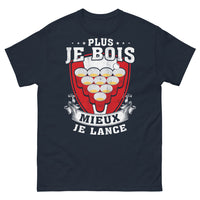 Thumbnail for T-shirt Pétanque marine - Plus je bois, mieux je lance