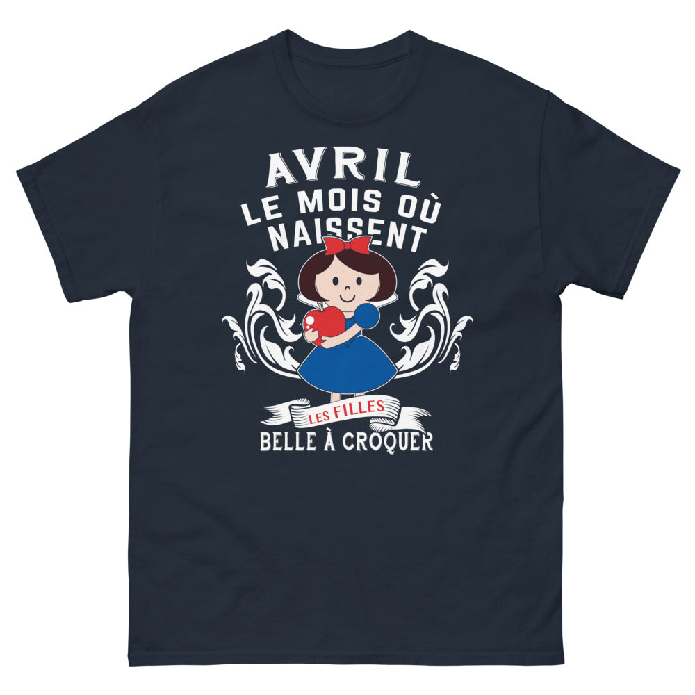T-shirt Avril marine - Filles belles à croquer