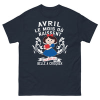 Thumbnail for T-shirt Avril marine - Filles belles à croquer