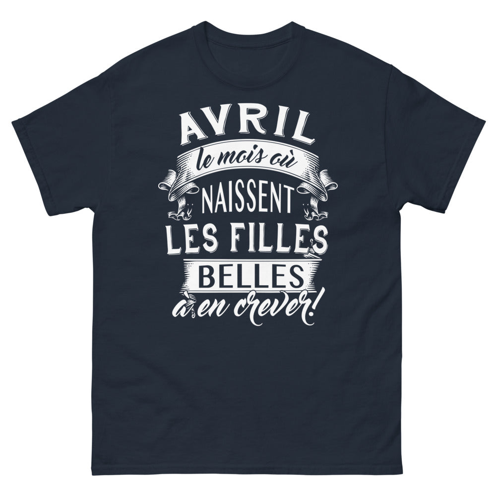 T-shirt Avril marine - Le mois des filles incroyablement belles