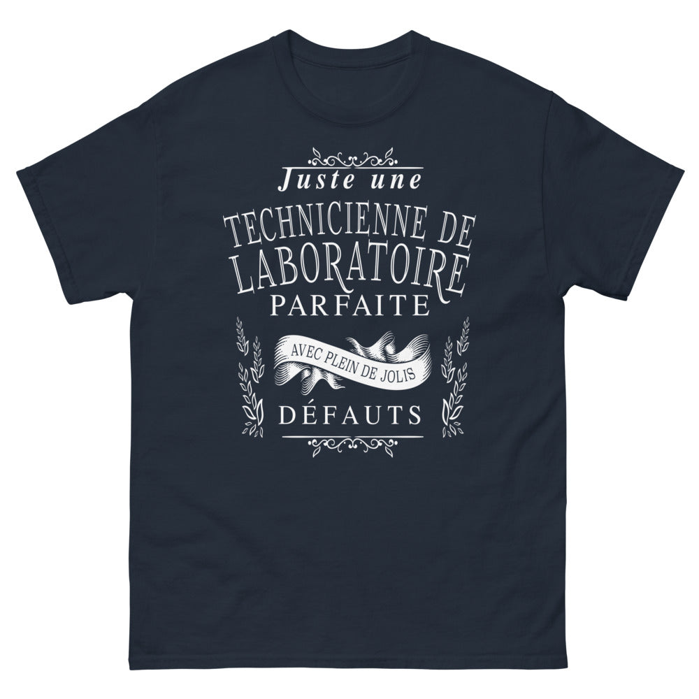 T-shirt technicienne de laboratoire marine - Parfaite avec jolis défauts