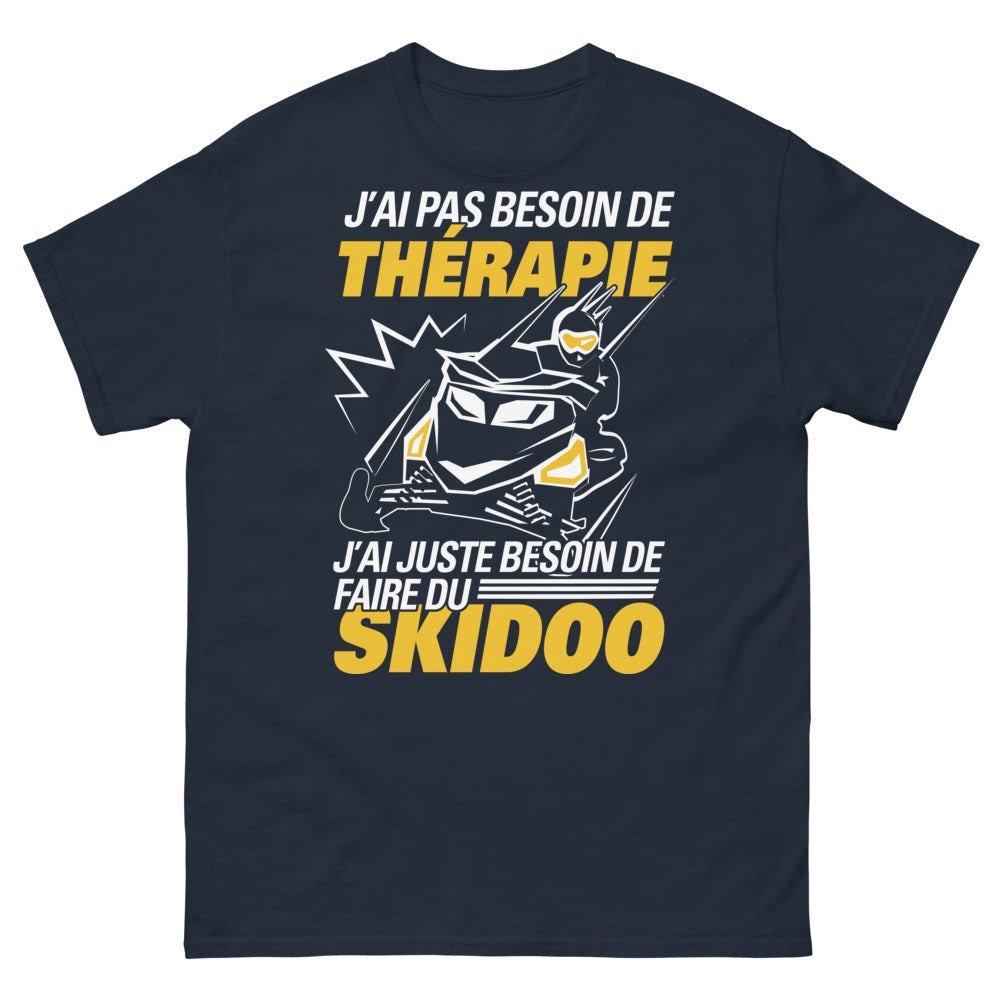 T-shirt motoneige Skidoo marine - Pas besoin de thérapie