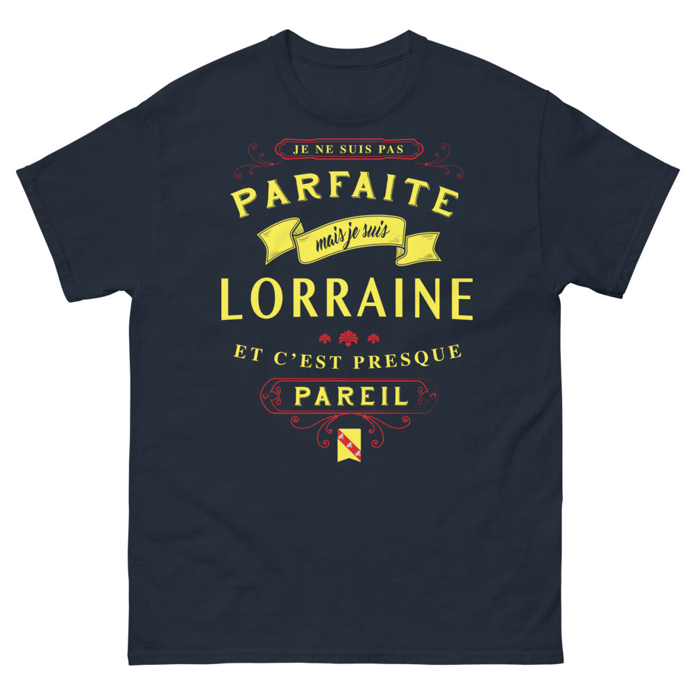 T-shirt Lorraine marine - Presque parfait et fier de la région