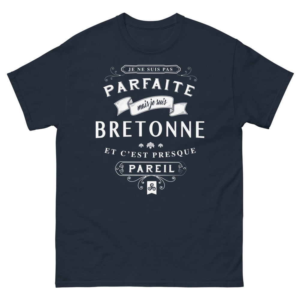 T-shirt Bretonne marine - Je ne suis pas parfaite, mais Bretonne